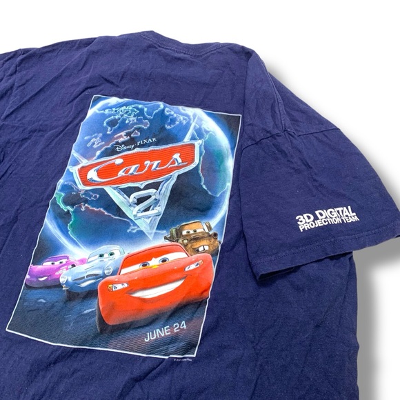 Vintage Delta Pro Weight 2011 Disney Cars 2 100% Cotton Promo T-Shirt Men’s XL - Picture 4 of 4